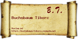 Buchsbaum Tiborc névjegykártya